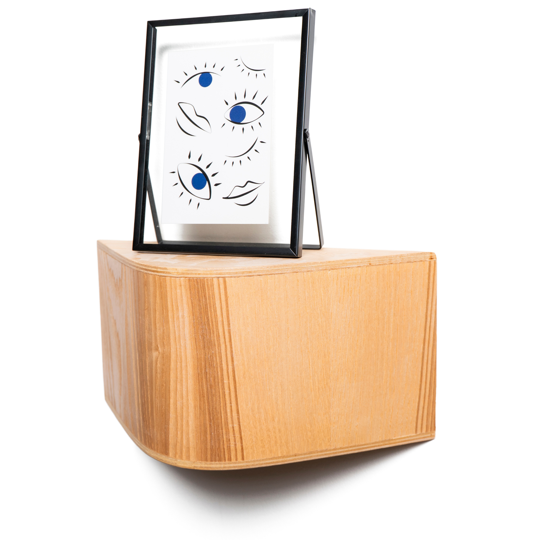 Plant stand indoor ashwood curved design
