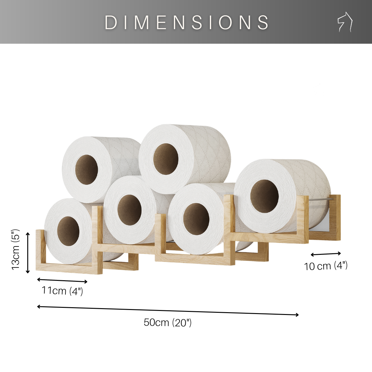 Toilet paper holder wall mounted Bricks - EWART WOODS