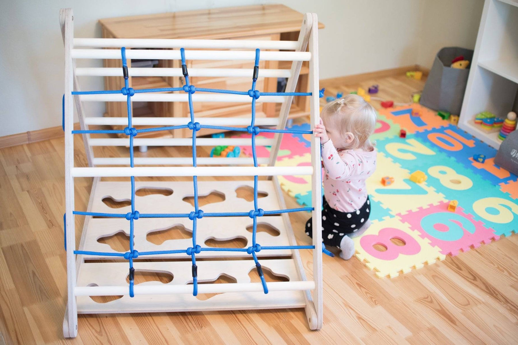 Triangle play equipment for Kids 3in1 Learning Play (Blue) - EWART WOODS
