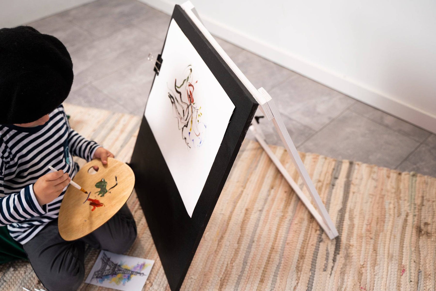 Wooden kids chalkboard easel - EWART WOODS