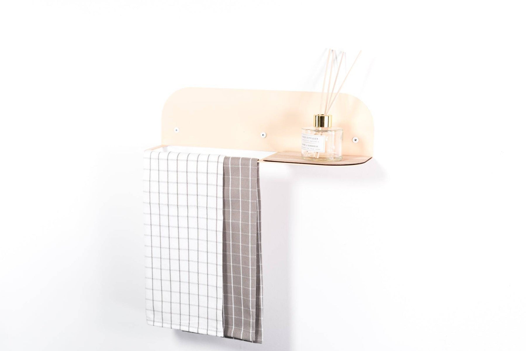 Bathroom towel rack wall mounted with multiple bars for towel storage