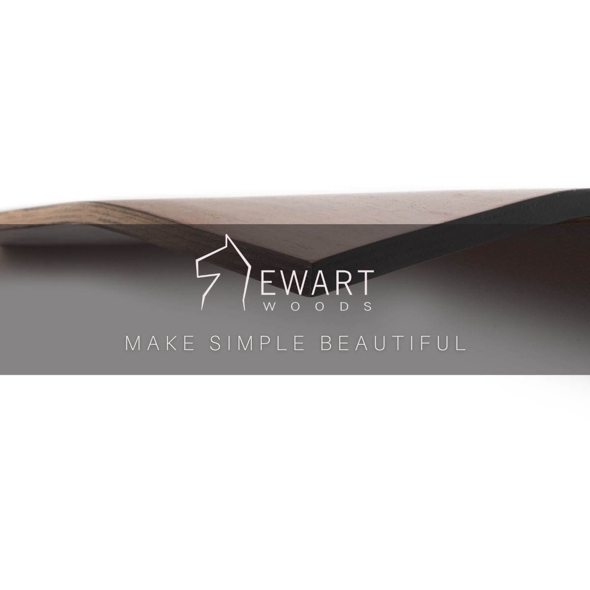 Wooden corner edge shelf by EWART WOODS