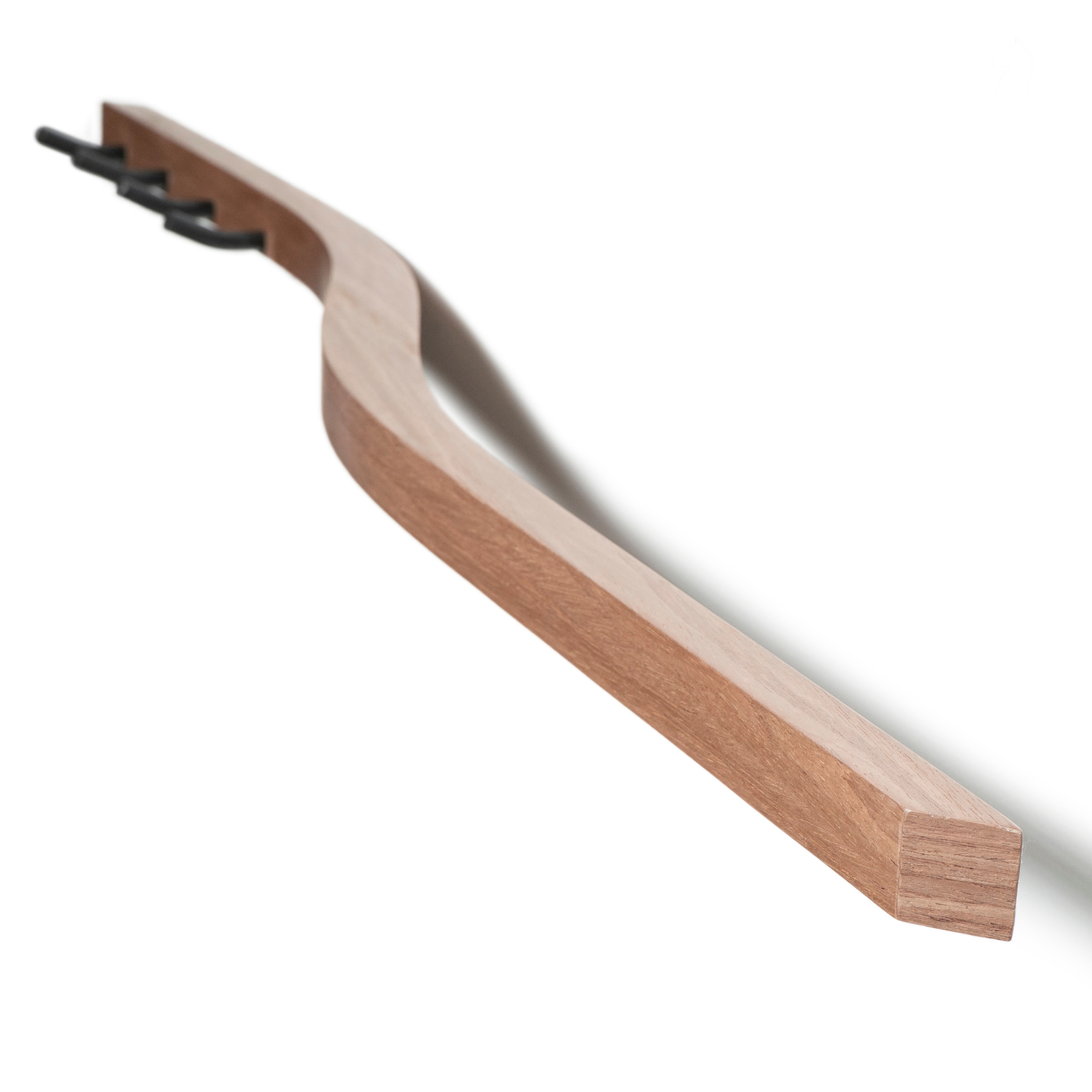 Wooden bathroom towel rack with hooks sleek and compact design 