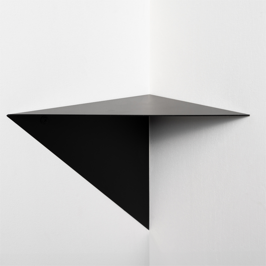 easy install corner shelf from metal black in white corner