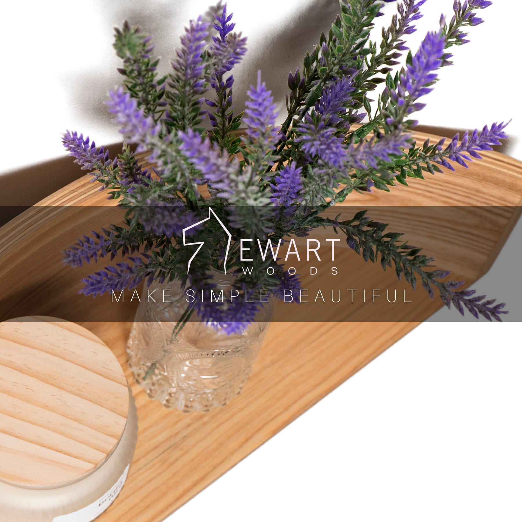 Floating wall shelf wooden half circle charming design 