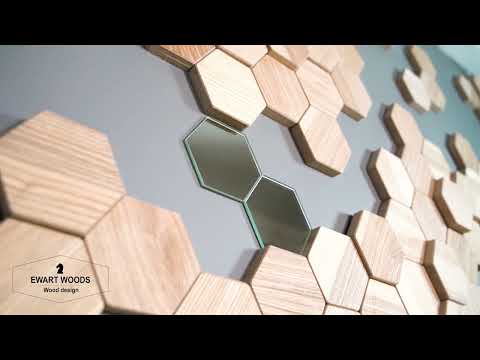 Art mural hexagonal, mosaïque murale