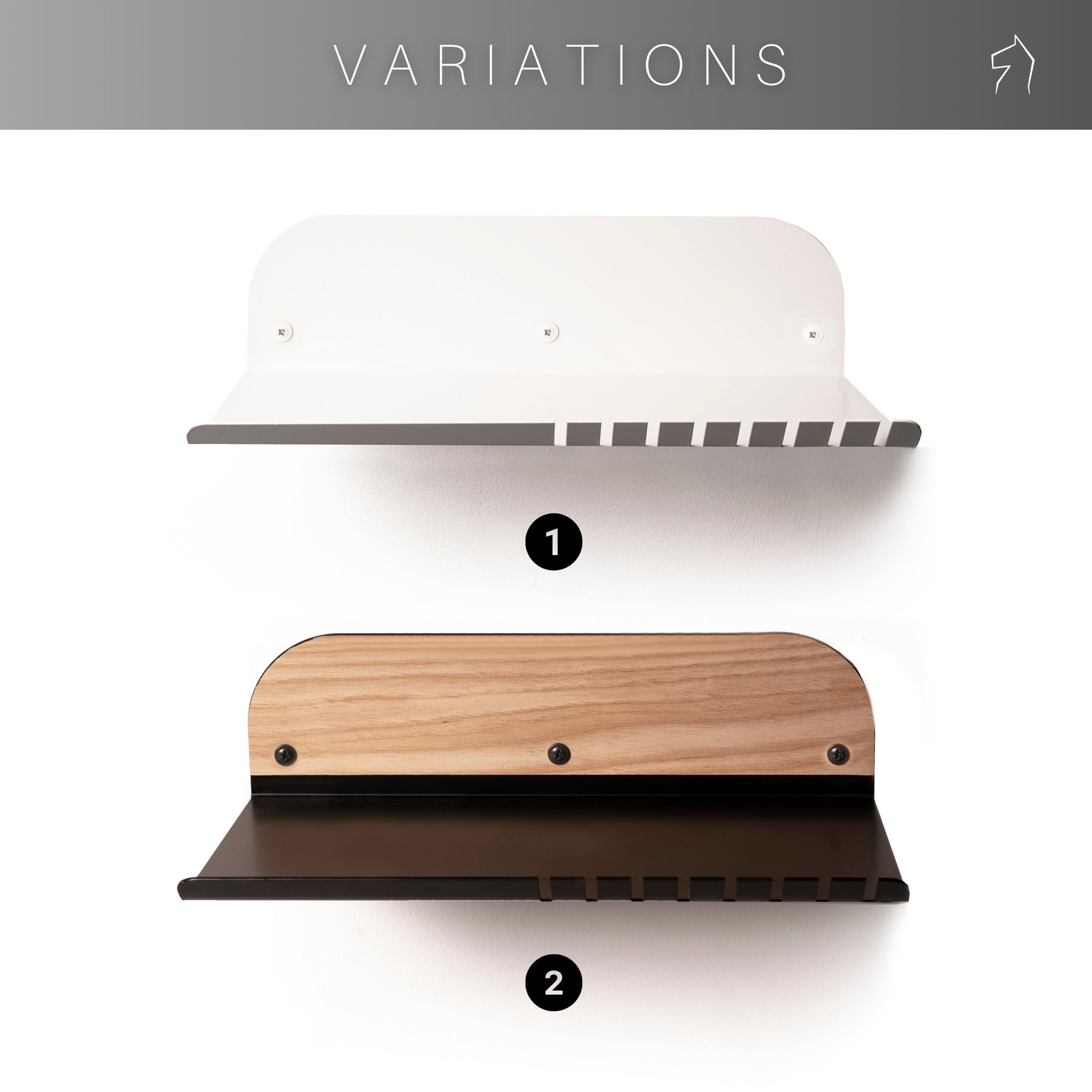 Wall mounted key holder shelf metal