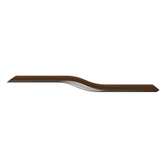 Wooden floating wall hanging shelf wave