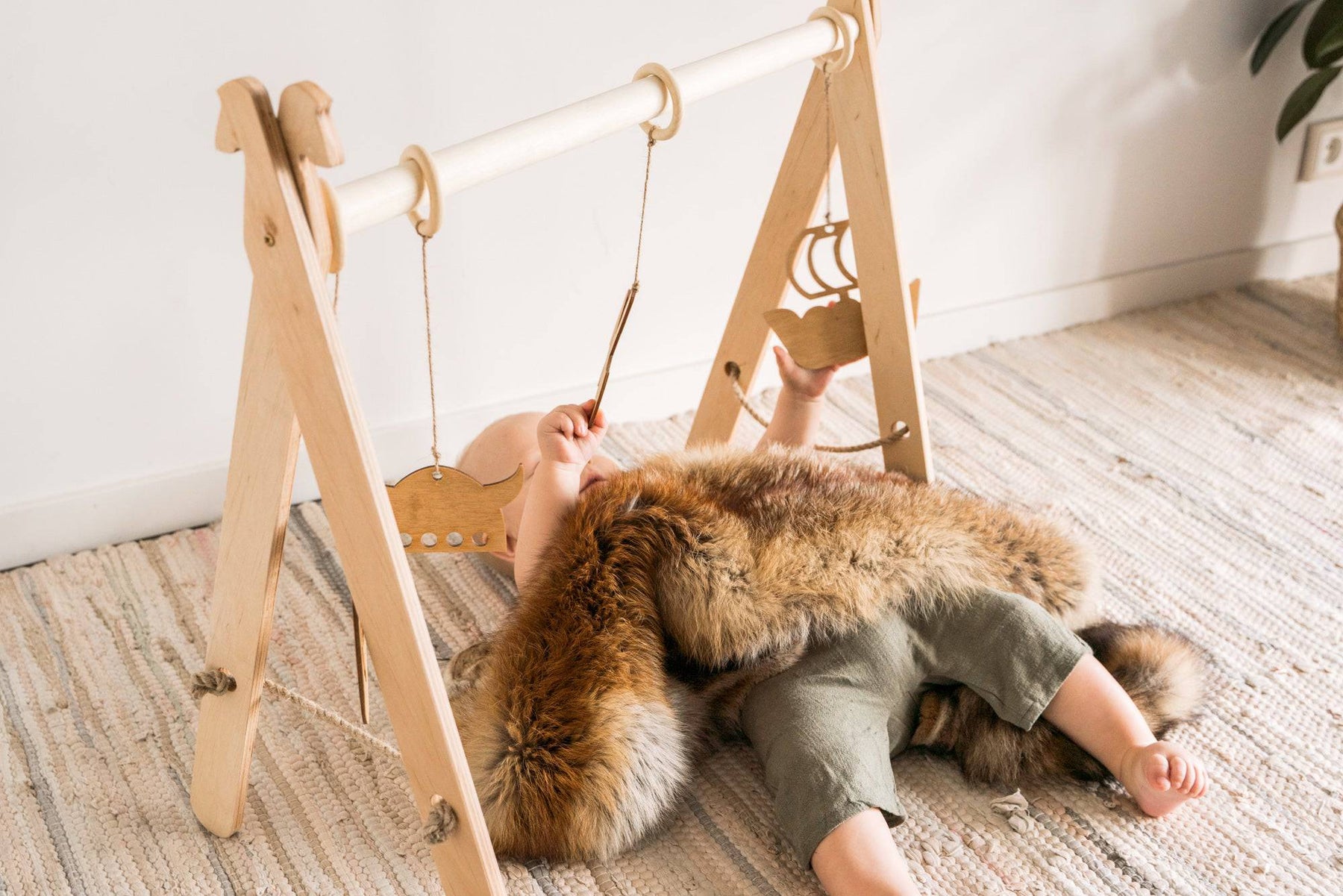 Wooden play gym for baby (Viking gym) - EWART WOODS